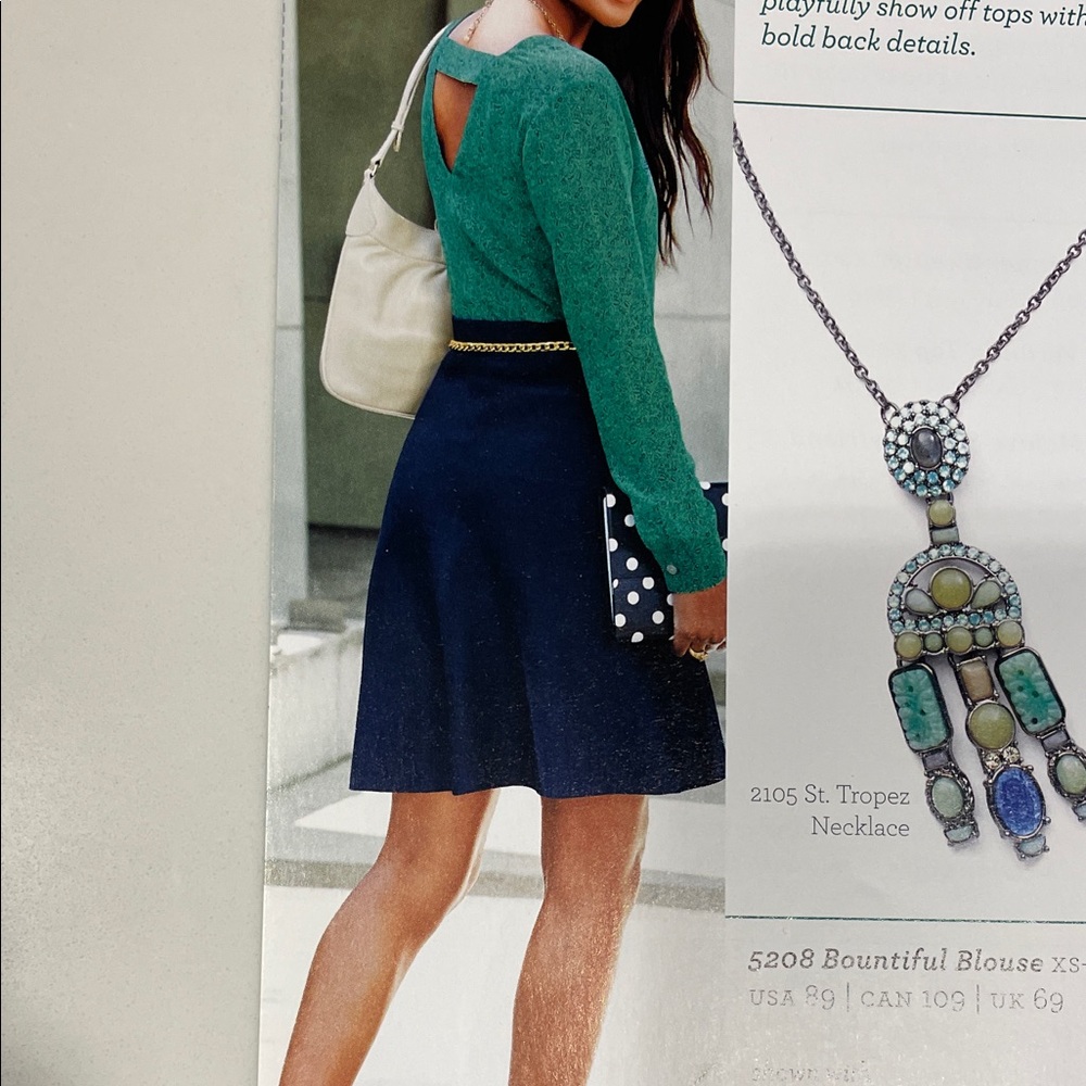 CAbi Classic Navy A-Line Skirt